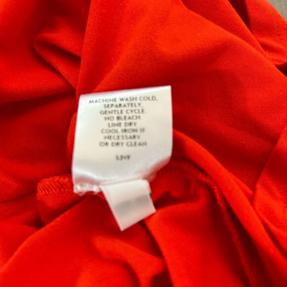 Eileen Fisher Cowl Neck Red sleeveless casual jersey summer Dress Size Small - Picture 9 of 10